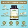 Why Not Natural 4-in-1 Organic Black Maca Root, Ashwagandha, Fenugreek, Panax Ginseng Capsules, Supplement for Men and Women - 3 of 4