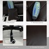TiramisuBest 7-Point Vibrating Office Chair, High Back Recliner with Lumbar Support, Footrest, Adjustable Height, Brown Faux Leather - 2 of 4