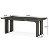 Resenkos Computer Desk, Office Desk, Study Desk,Simple Executive Desk, 70.9" Computer Desk Meeting Table for Home Office,Dark Grey Gray - 2 of 3
