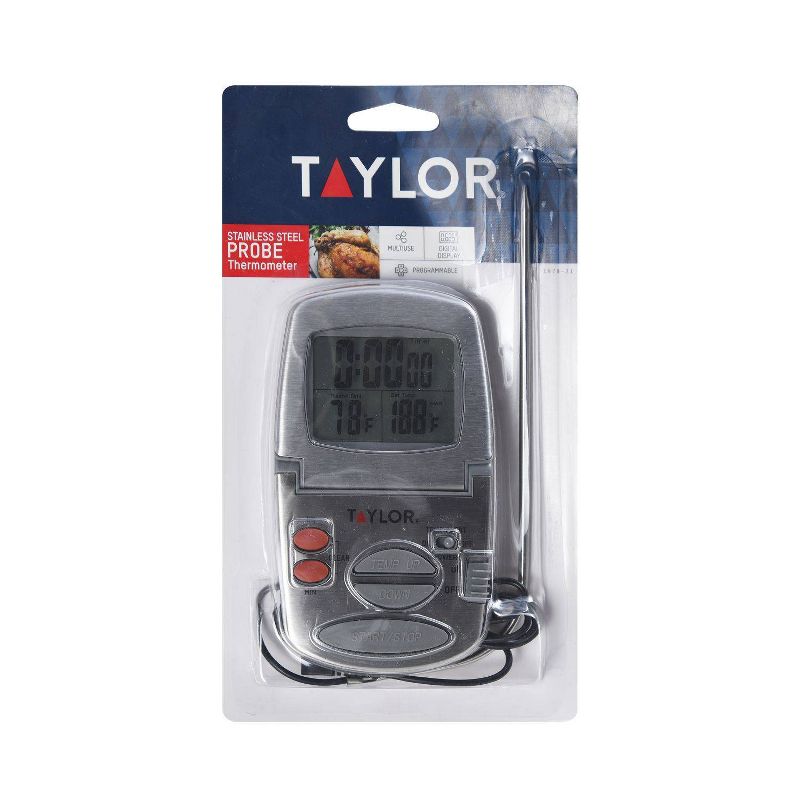 Taylor Programmable Stainless Steel Wire Probe Kitchen Meat Cooking Thermometer&#160;, 3 of 9