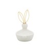 Sagebrook Home 6" Ceramic Trinket Tray - Bunny Rabbit Jewelry Holder in White with Gold Metal Ears - Decorative Jewelry Storage - 3 of 4