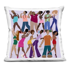 Stupell Industries Peace Fashion & Dancing Indoor Decorative Throw Pillow, 18 x 18 - 1 of 3