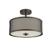Chloe Lighting Juliana Transitional 2 Light Rubbed Bronze Semi-Flush Ceiling Fixture 13" Wide - 2 of 4