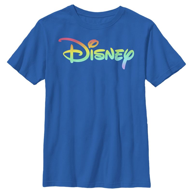 Boy's Disney Rainbow Logo T-Shirt, 1 of 6