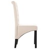 CLIHOME Modern style dining chair, solid wood leg soft cushion fabric kitchen chair(Set of 2) - 3 of 4