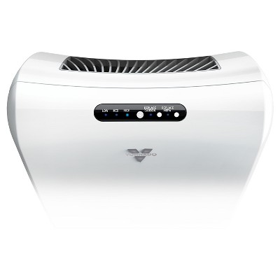 White HEPA and Carbon Filter Console Air Purifier