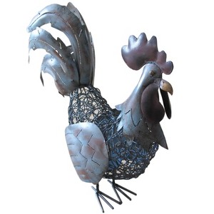D-Art Collection Antique Rooster Iron Lantern Large - 1 of 2