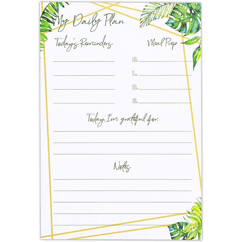 Paper Junkie 8-Pack Calendar Sticky Notes Features My Daily Plan for Monthly, Weekly & Daily Planner, Floral, 5"x3", 3 of 5