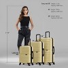 InUSA Aurum Lightweight Hardside Spinner 3pc Luggage Set - Champagne - 3 of 4