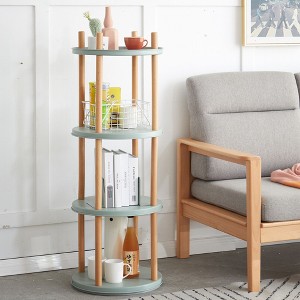 Grungis 360° Rotating Decorative Bookshelf,4 Tier Storage Shelves for Living Room,Bedroom - 1 of 4