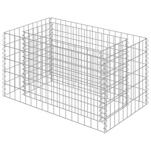 vidaXL Gabion Raised Bed Silver Galvanized Steel - 35.4" x 19.7" x 19.7" - 1 of 4