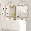 Apmir Rectangular Aluminum Alloy Framed and Tempered Glass Wall Bathroom Vanity Mirror in Matte Black/ Gold/ Silver/ Brown - 2 of 4