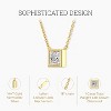 GILDED 1 CTTW Lab-Grown Diamond Bezel Solitaire Pendant, 2.5 Micron 14K Gold-Plated Sterling Silver, Gold Vermeil, 18" Chain, Tarnish-Resistant - 2 of 4