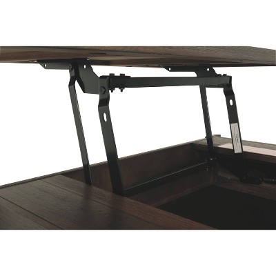 Modern Vailbry 48" Black/Brown Lift-Top Rectangular Cocktail Table