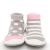Komuello Baby  Girl First Walk Sock Shoes Dots & Stripes - 2 of 4