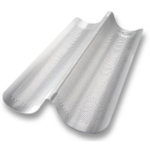 USA Pan Bakeware Aluminized Steel Perforated Italian Bread Pan, 2-Loaf - 1 of 4