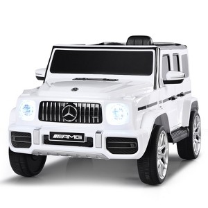 Infans 12V Mercedes-Benz G63 Licensed Kids Ride On Car, Electric Motorized Toddler Ride On Car Toy with Remote, Lights, Music, Horn, Suspension System, Battery Powered Vehicle for Children, White - 1 of 4