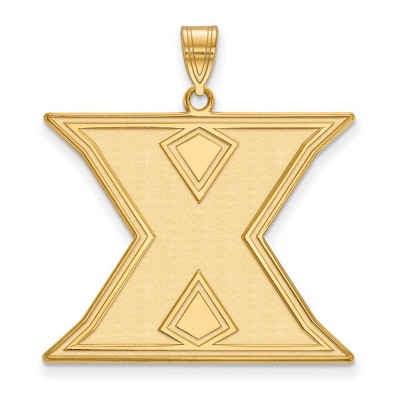 Black Bow Jewelry 14k Yellow Gold Xavier Musketeers NCAA Extra Large Pendant