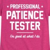 Girls' - Instant Message - Professional Patience Tester Fitted Short Sleeve Graphic T-Shirt - 2 of 4