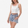 Anna-Kaci Women's Sequin Square Neck Tank Top with Sleeveless Design and Cropped Fit - 2 of 4