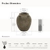 LuxenHome Rustic Ceramic Flower Vase,15'' Tall Brown Terracotta Cauldron Vase for Living Room Decor, Round Vintage Pottery Large Floor Vase - 3 of 4