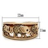 Slickblue Women's Western Style Ring, IP Rose Gold Stainless Steel, Citrine Yellow Synthetic Crystal, Size 5-11 - 2 of 4