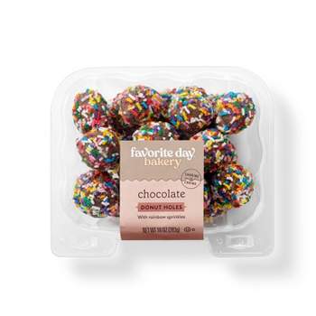 Sprinkle Coated Chocolate Donut Holes - 10oz - Favorite Day™