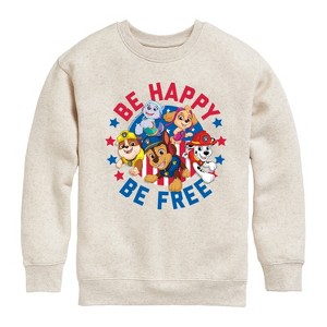 Boys' - Paw Patrol - Americana Graphic Long Sleeve Fleece Sweatshirt - 1 of 4