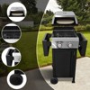 DSVIMOY Outdoor Grill with Cooking Grids, Foldable Side Table, Hanging Basket, Grill for Backyard, Black & Silver, 38.58"*20"*42.9" - 2 of 4