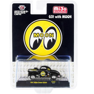 1941 Willys Coupe Gasser Black "Mooneyes" Limited Edition to 4400 pieces Worldwide 1/64 Diecast Model Car by M2 Machines