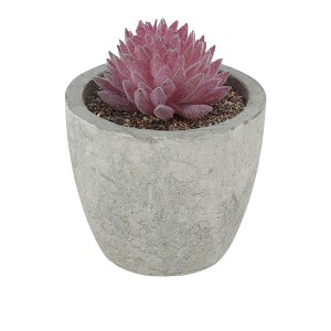 Unique Bargains Artificial Plants Flocked Mini Chihuahua in Pulp Plastic Purple 2.56"x2.56"x3.35" 1 Pcs - 1 of 4