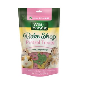 Wild Harvest Bake Shop Pretzels Grain Flavor for Guinea Pigs, Hamsters, Gerbils & Rabbits Crunchy Treats - 2oz - 1 of 4