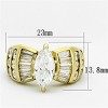 Slickblue Stainless Steel Ring with Clear CZ, Women's Ring, Ion Plating Finish, Pave Design, Gold, Sizes 5-10 - 2 of 4