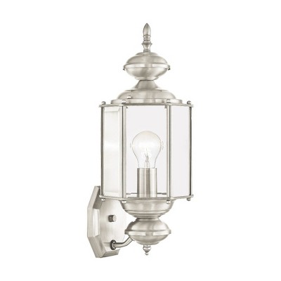 Livex Lighting Outdoor Basics 1 - Light Wall Light in  Brushed Nickel