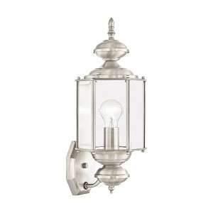 Livex Lighting Outdoor Basics 1 - Light Wall Light in  Brushed Nickel - 1 of 2