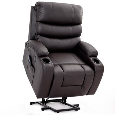 EROMMY Recliner Chair with Massage and Heat for Elderly, with 2 Cup Holders