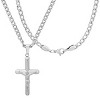 Steeltime 24" Men's  stainless steel tube crucifix pendant - 2 of 4