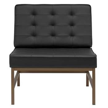 Ashlar Bonded Leather Tufted Chair - Studio Designs Home