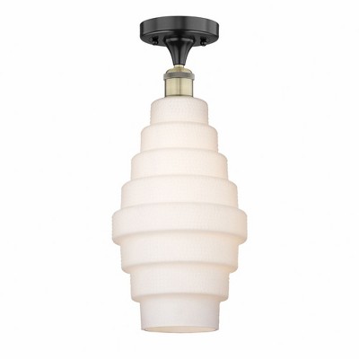 Cascade - 5W 1 LED Semi-Flush Mount In Industrial Style-17.75 Inches Tall and 8 Inches Wide