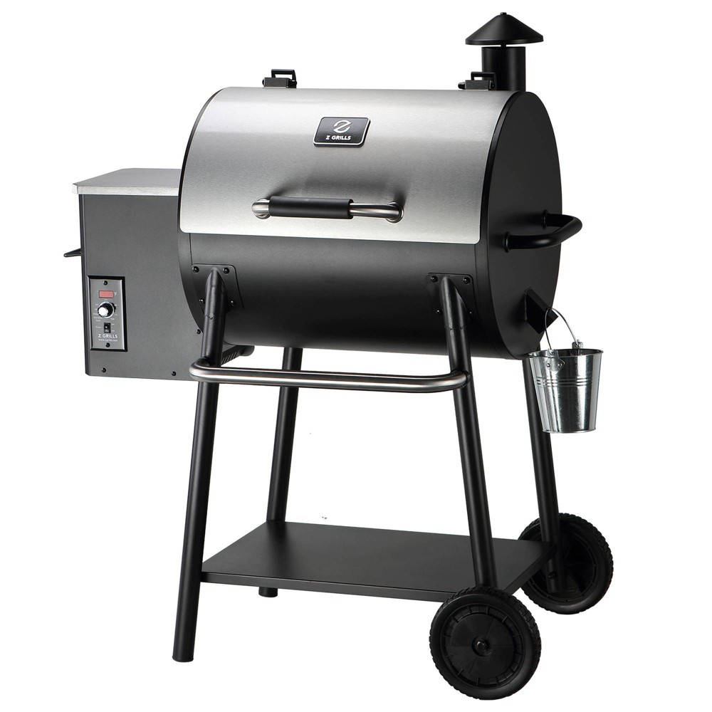 Photos - BBQ / Smoker ZPG-550A2E Wood Pellet Grill BBQ Smoker Digital Control - Silver - Z Grills: Electric, 585 sq in Cooking Area