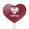 University of Chicago Primary Logo Heart Love Cupcake Picks Toppers Decoration Set of 6 - 2 of 4