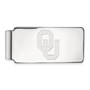 Black Bow Jewelry 10k White Gold Oklahoma Sooners NCAA Money Clip - 1 of 3