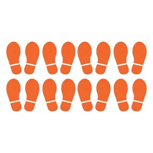 Unique Bargains Home Classroom Floor Stairs Decal PVC Footprint Sticker 8 Pairs - 1 of 4