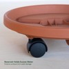 Bloem Round Resin Planter Caddy With Wheels - 2 of 4