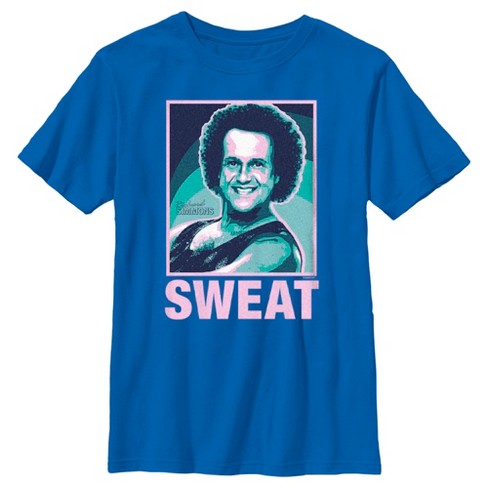 Boy's Richard Simmons Sweat Poster T-shirt - Royal Blue - Medium : Target
