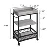 Bar Carts for The Home, Bar Cart, Serving Cart with Wheels - 3 of 4