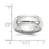 Black Bow Jewelry 8mm 14K Yellow or White Gold Half Round Ridged Edge Standard Fit Band - 3 of 4