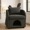 SEVOBAL Sofas Bunny-Ear Armchair with Pet-Friendly Hideaway Scratch-Resistant Fabric for Living Room, Gray, 27.4"*25.2"*37.4" - 2 of 4