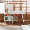 FONTOI 51"W 3-in-1 Vanity Desk with Lighted Flip-Top Mirror Adjustable Cabinet and Stool for Bedroom Dressing Room, White, 51"*19.8"*29.8" - 2 of 4
