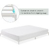 6-Inch Metal Queen Bed Frame, Low Profile Platform Bed, Heavy Duty Mattress Foundation, No Box Spring Needed, Easy Assembly - White - 4 of 4